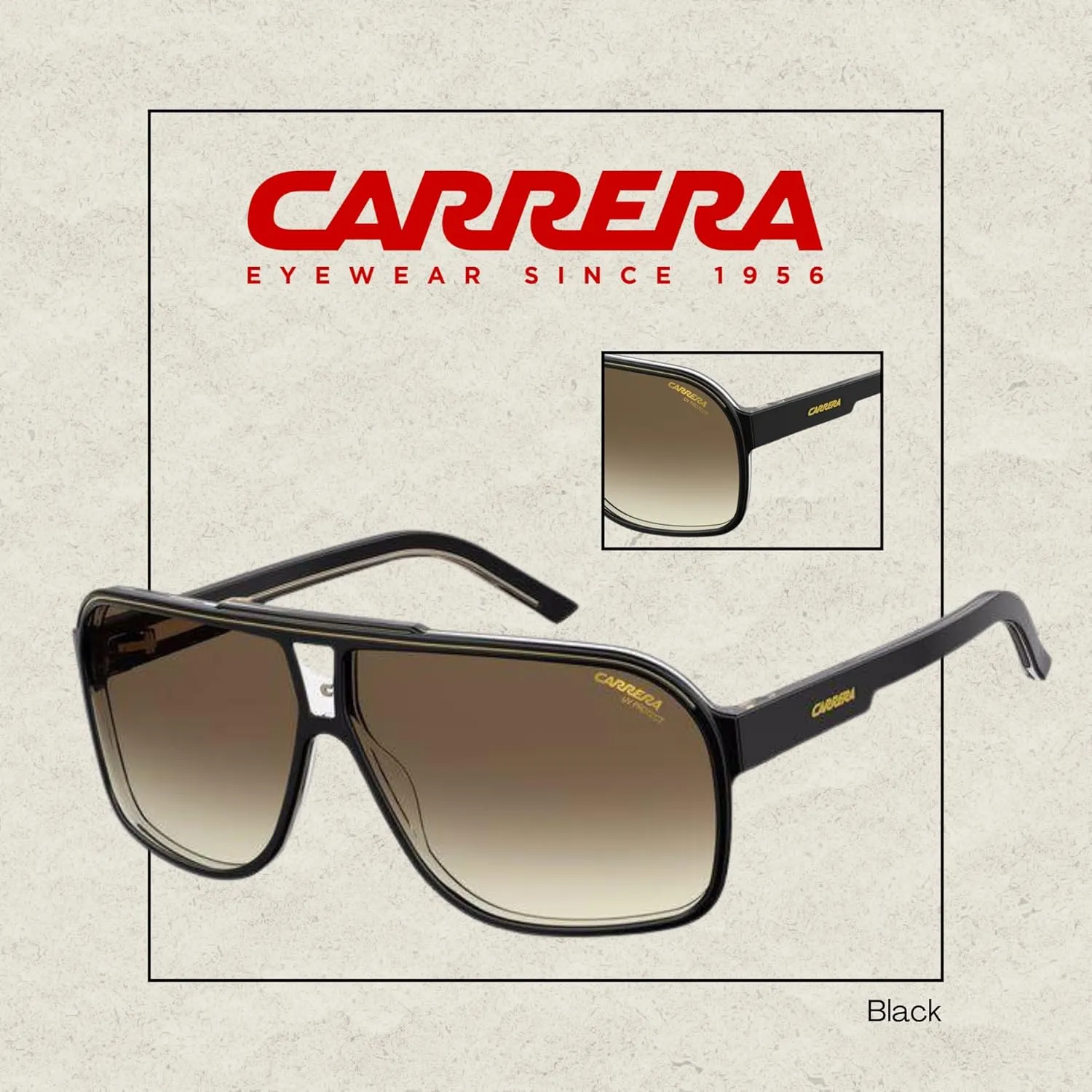 Carrera Grand Prix 2/S Rectangle Sunglasses For Men For Women  BUNDLE with Designer iWear Eyewear Care Kit