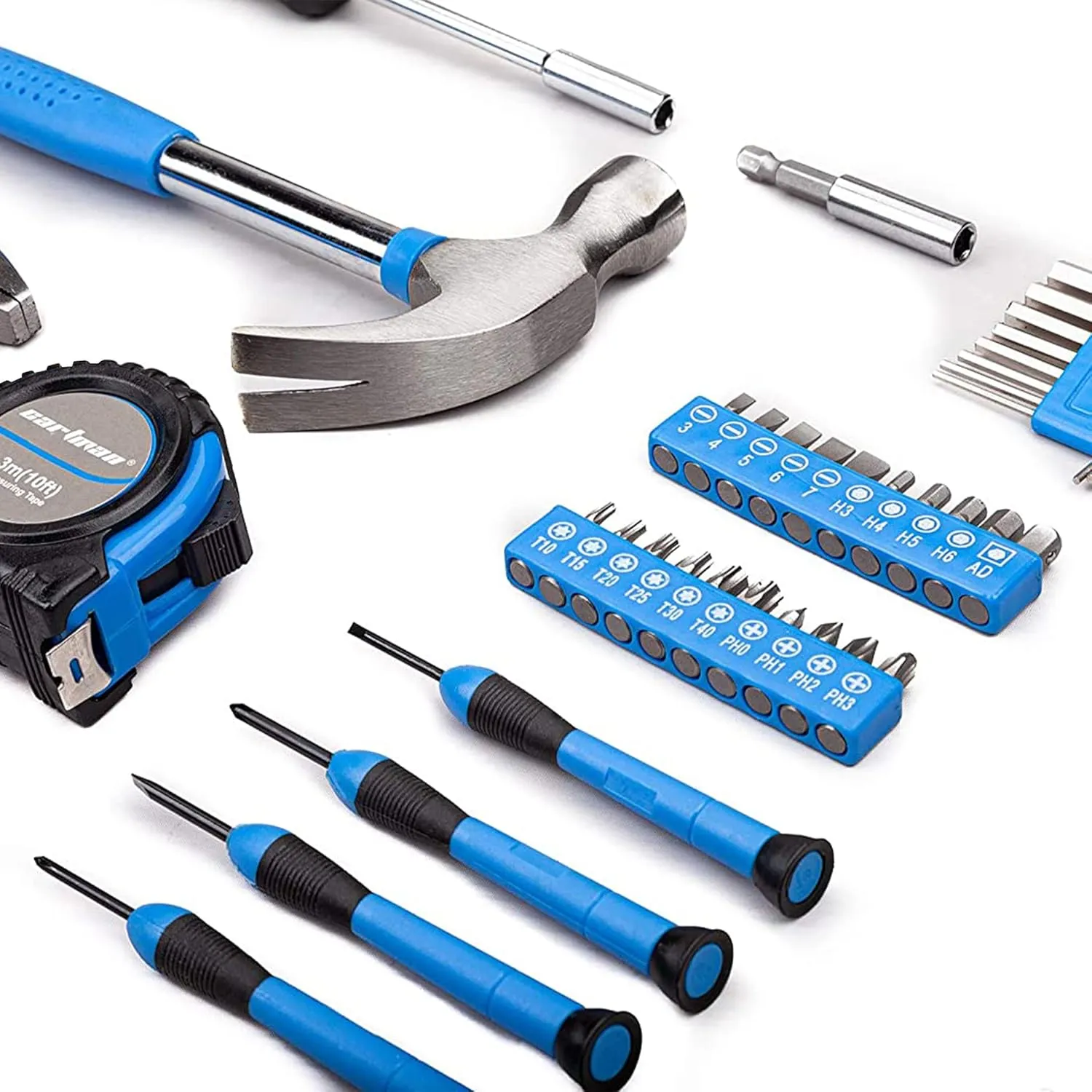 CARTMAN 39piece Cutting Plier Tool Set General Household Kit with Plastic Toolbox Storage Case Blue