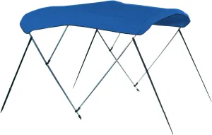CARVER A5481UB-04 6'L 3-Bow Round Tube Bimini Top Kit - 54" H, Fits 79"-84" W, Pacific Blue
