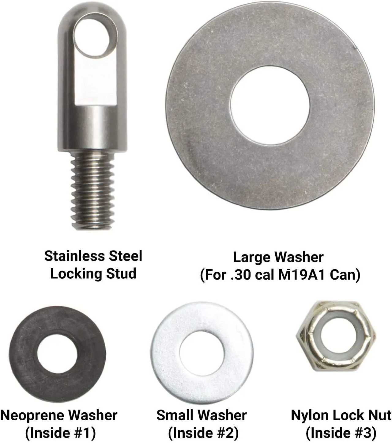 Case Club Locking Hardware Kit for Steel 50 Cal, Fat 50, 30 Cal, 20 mm, 40 mm Ammo Cans