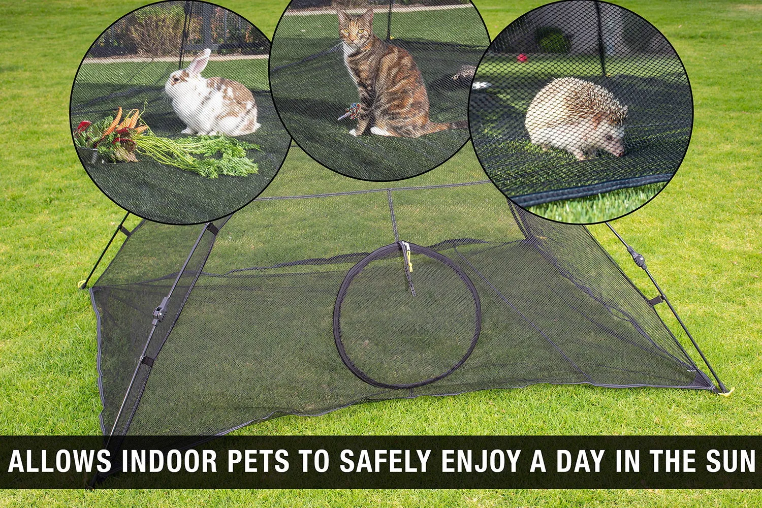 Cat Enclosures Outdoor & Indoor Portable Tent Tunnel Playhouse for Small Animals