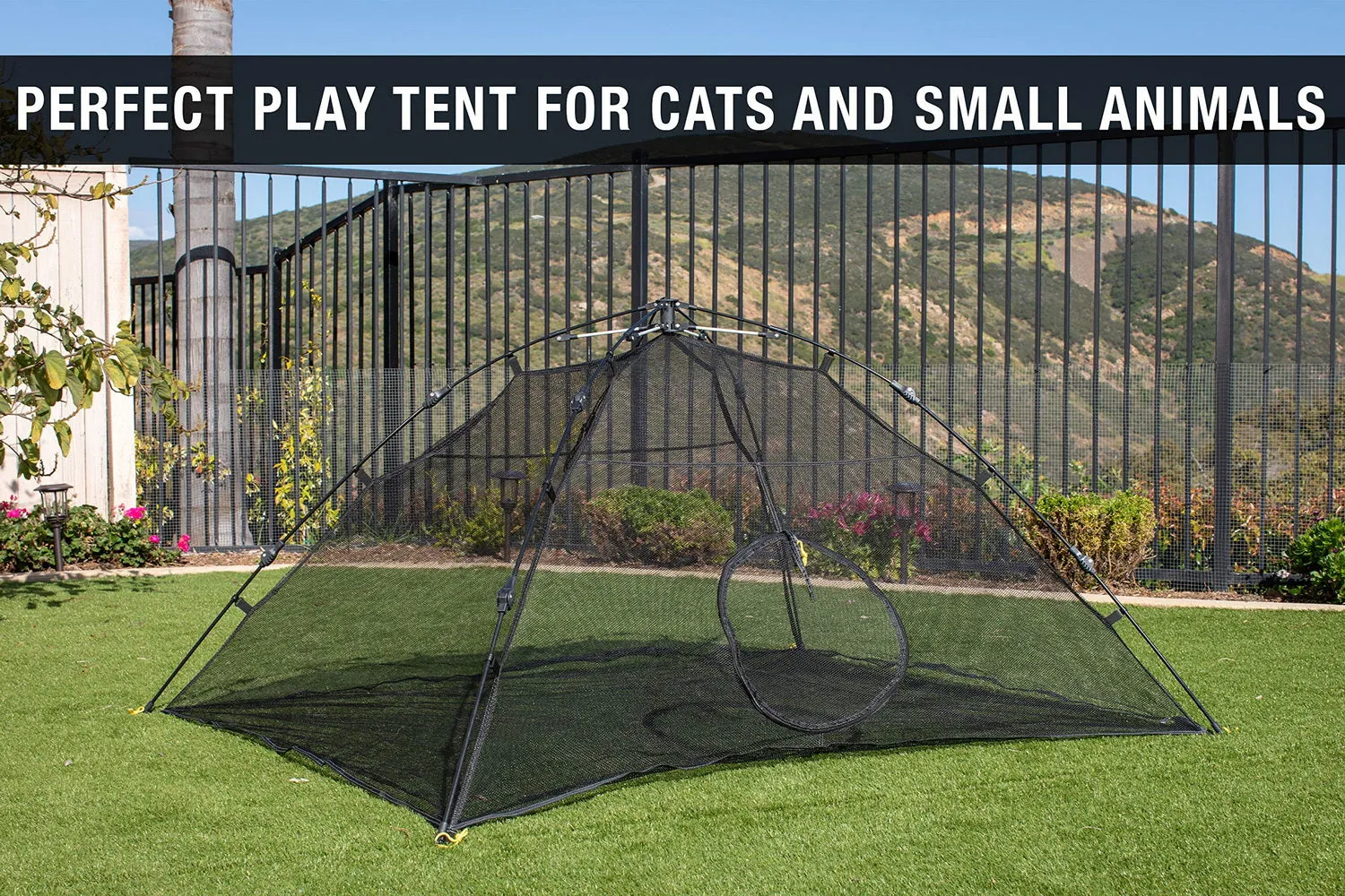 Cat Enclosures Outdoor & Indoor Portable Tent Tunnel Playhouse for Small Animals