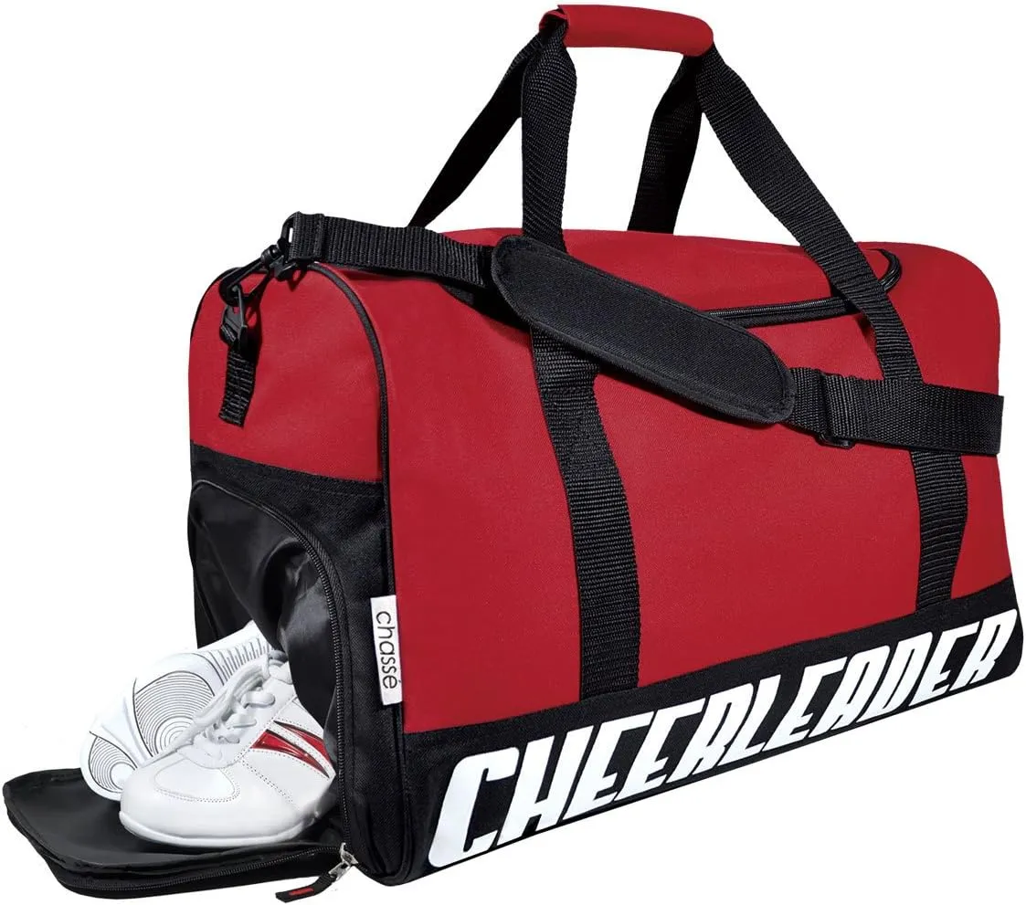 Chassé Girls' Travel Sport Bag With Cheerleader Imprint - Black