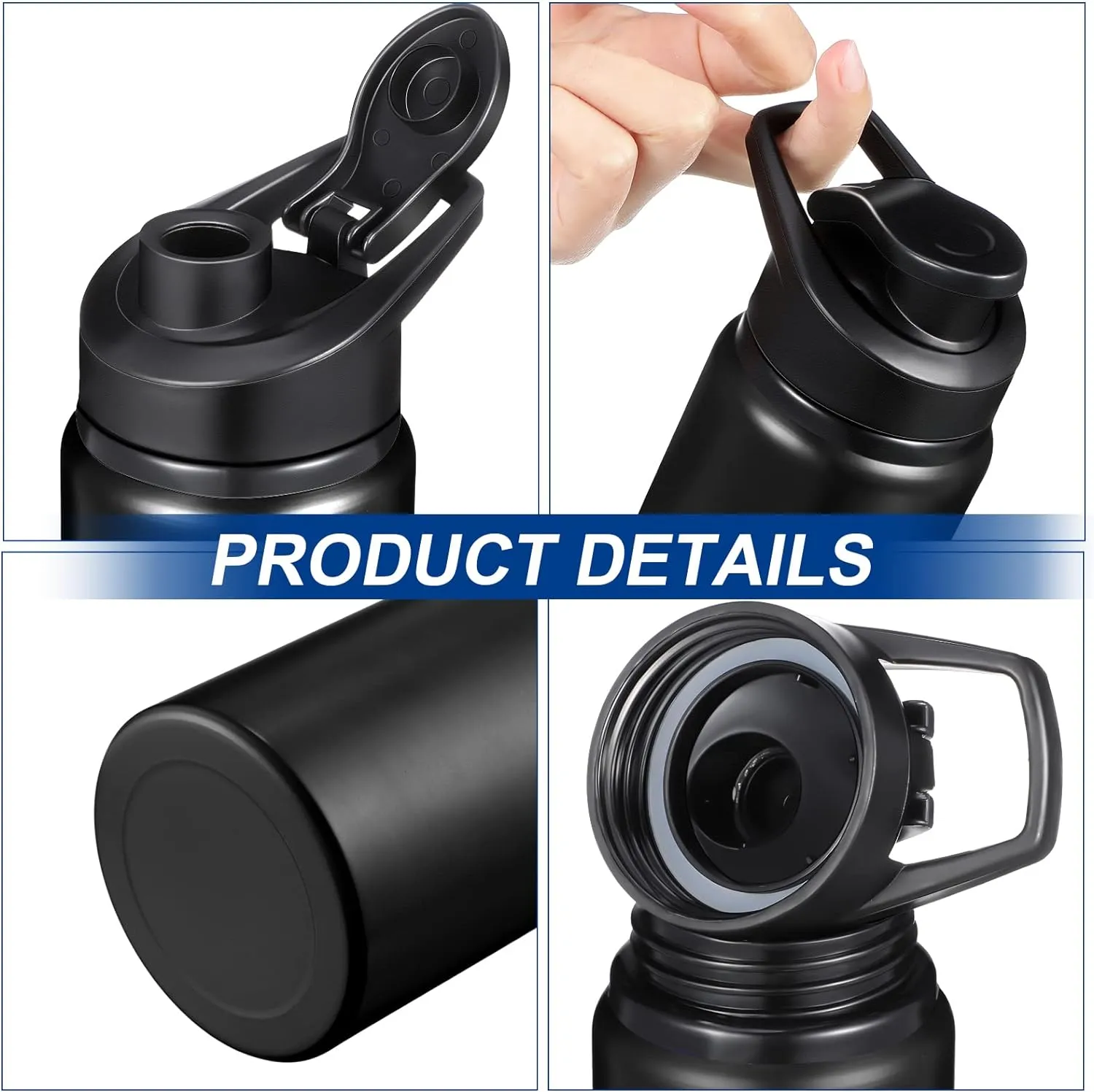 CHENGU Water Bottle Bulk 20 oz Aluminum Reusable Bottles Lightweight Snap Lid Water Cups Easy Carry Leak Proof Travel Tumbler for Gym Sports Camping Hiking Fishing