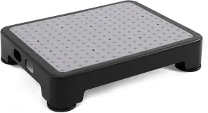 CHIKILLA Step Stool for Adults Kids and Seniors, Non-Slip Step Platform Indoor and Outdoor for Pregnant Woman, Portable Stair Assist for Kitchen, Office, Bedroom Car, Bedside and Shower, Black-Gray