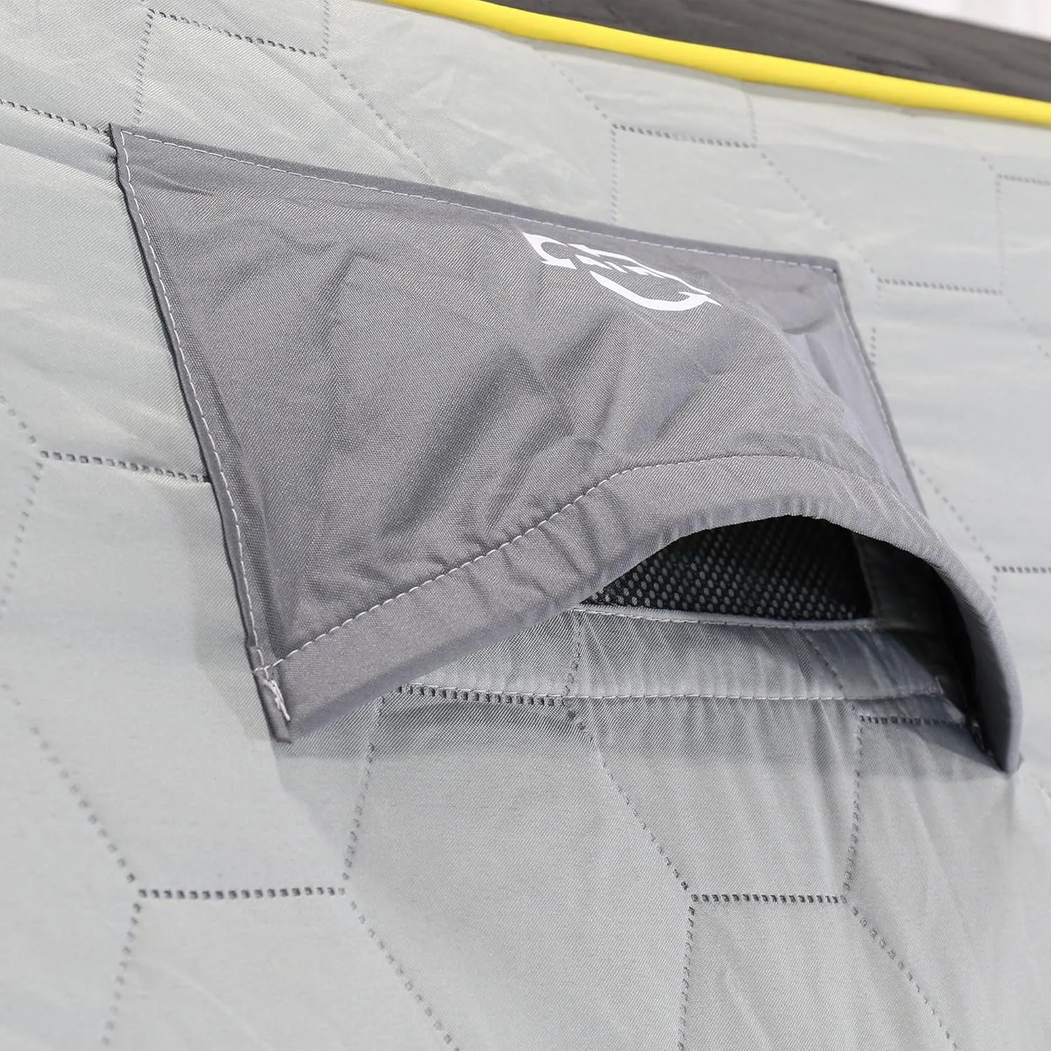 CLAM Portable Fishing Angler Thermal Hub Shelter Tent with Anchor Straps, Carrying Bag