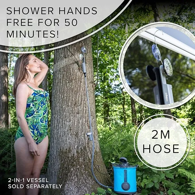 Colapz 12V Camping Shower - High-Pressure Portable Shower Douche - USB Rechargable Outdoor Shower - Camping Essentials