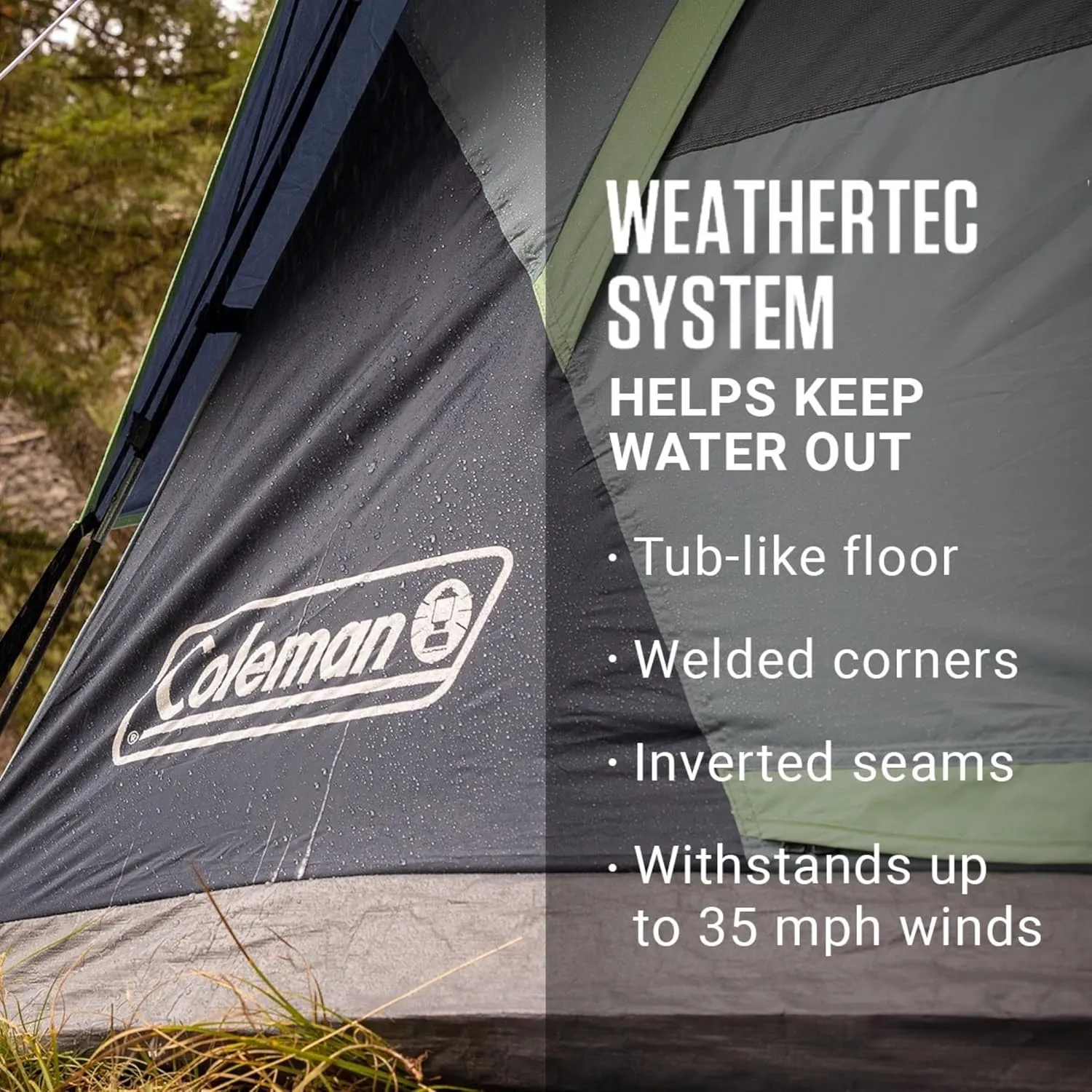 Coleman Skydome Tent with 5 Minute Setup, 6-Person Weatherproof Tent with Rainfly & Carry Bag, 20% More Headroom Than Traditional Canopies
