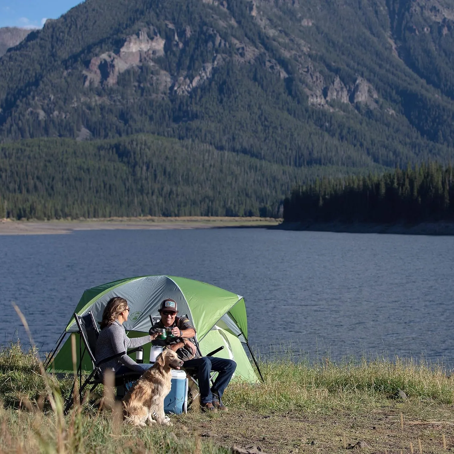 Coleman Sundome 4-Person Tent with Rainfly, Weatherproof Tent Sets Up in 10 Mins