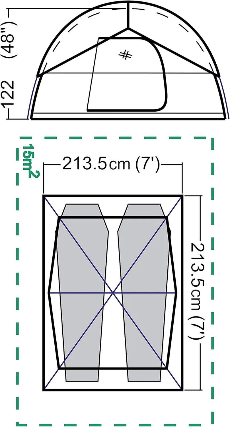 Coleman Sundome 4-Person Tent with Rainfly, Weatherproof Tent Sets Up in 10 Mins