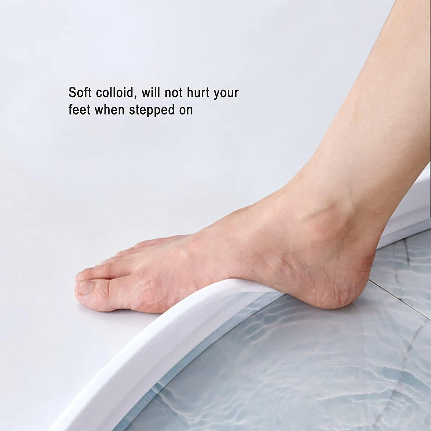 Collapsible Shower Water Guard Water Splash Guard Water Dam Barrier Shower Threshold for Shower Stall, Stay Dry Retainer for Wet and Dry Separation for Bathroom (75")