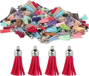 Colorful Suede Tassel Pendant Crafts DIY Jewelry Making Supplies KIT