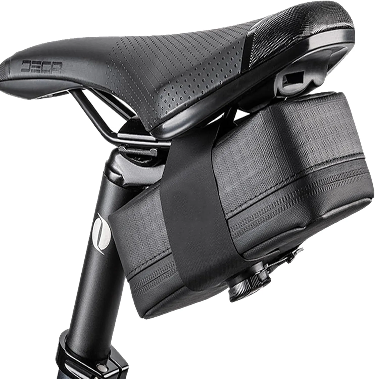 Compact Bike Seat Saddle Bag - Thickened Support Bike Saddle Bag Black Waterproof Bike Bags For Bicycles Layered Storage Bike Seat Bag Strap Installation Saddle Bag Bicycle