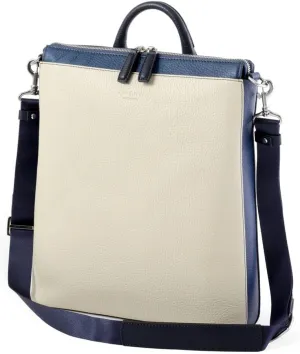 Compact Genuine Leather Shoulder Bag Sol, Made In Japan, No.627514, Ivory