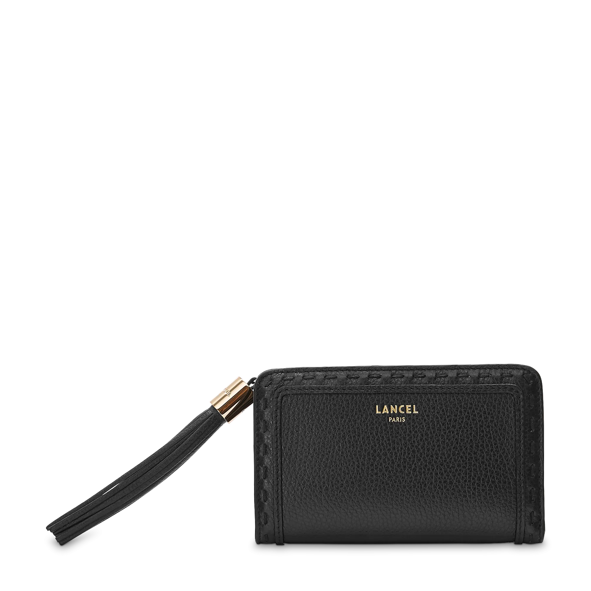 Compact rectangular zipped wallet
