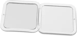 Compact Vanity Folding Magnifying Mirror Mini Square Mirror for Women Easy to Carry Gray