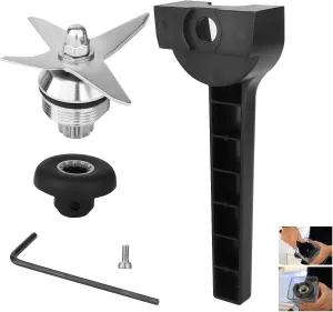 Compatible with vitamix Replacement Blade Parts with Wrench and Drive Socket Removal Tool Kit, 5200 5000 4500 5500 Blender Wet Blade Replacement, Fit for 64oz 48oz 32oz Classic Container -2 YR Support