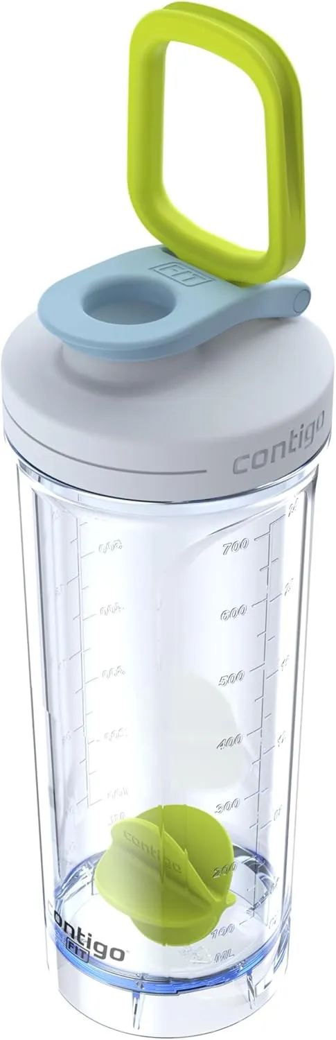 Contigo Shake & Go Shaker Bottle, 28oz, Single Pack, Salt/Macaroon