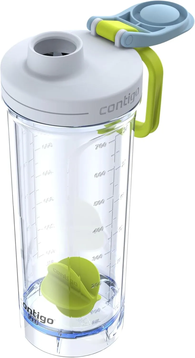 Contigo Shake & Go Shaker Bottle, 28oz, Single Pack, Salt/Macaroon
