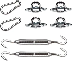 Coolaroo Shade Sail Accessories, Shade Sail Hardware Set, Shade Sail Set-Up and Sail Installation