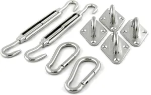 Coolaroo Square Shade Sail Stainless Steel Hardware Kit