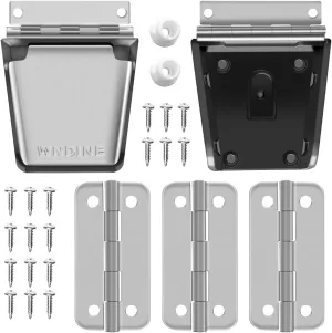 Cooler Stainless Steel Hinge & Latch Set, for Igloo Cooler Replacement Parts, Ice Chest Hinges, Latch Posts, and Screws, Cooler Replacement Parts. High Strength Cooler Latch Replacement Parts Set.