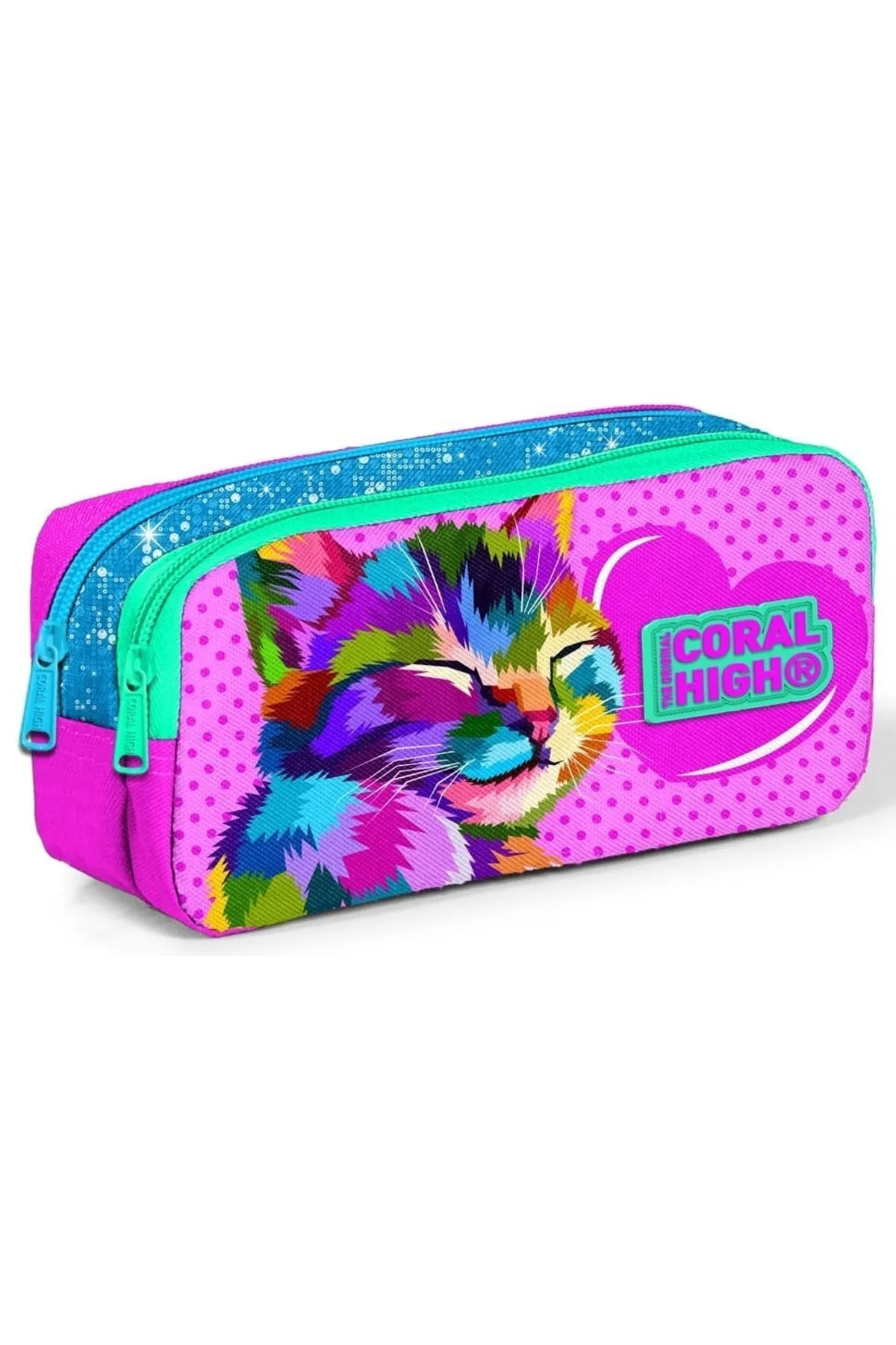 Coral High Pink Cat Girl Primary School Bag Set - Backpack nutrition pencil holder
