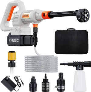 Cordless Pressure Washer Battery Powered; 1200PSI Cordless Power Washer with Brushless Motor, 4.0Ah Battery,6-in-1 Nozzle, 3 Power Level Adjustable; Handheld Portable Pressure Washer Cordless for Cars