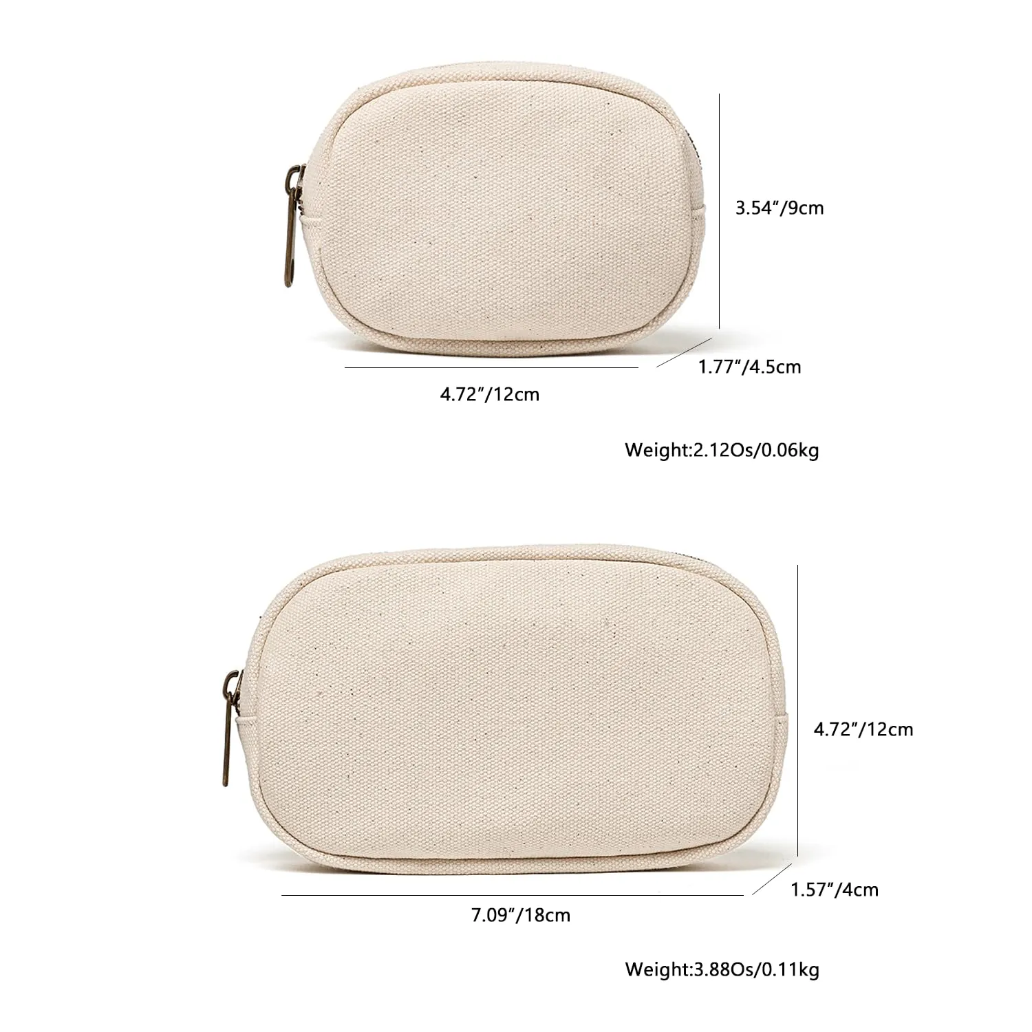 Cosmetic Bag Travel Makeup Pouch for Women Zip Up Makeup Bag Stylish and Compact