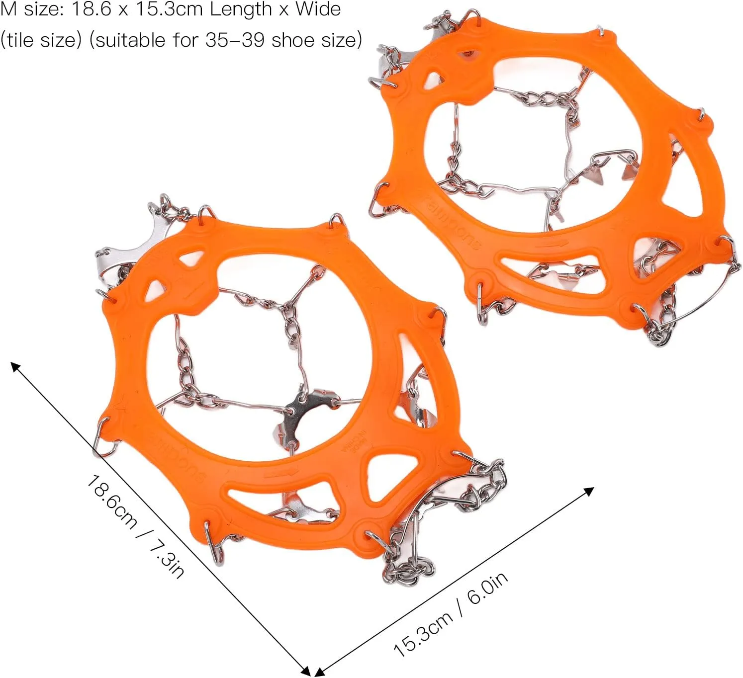 Crampons for Hiking, for Hiking 12 Tooth Spikes with 2Pcs for Mountaineering