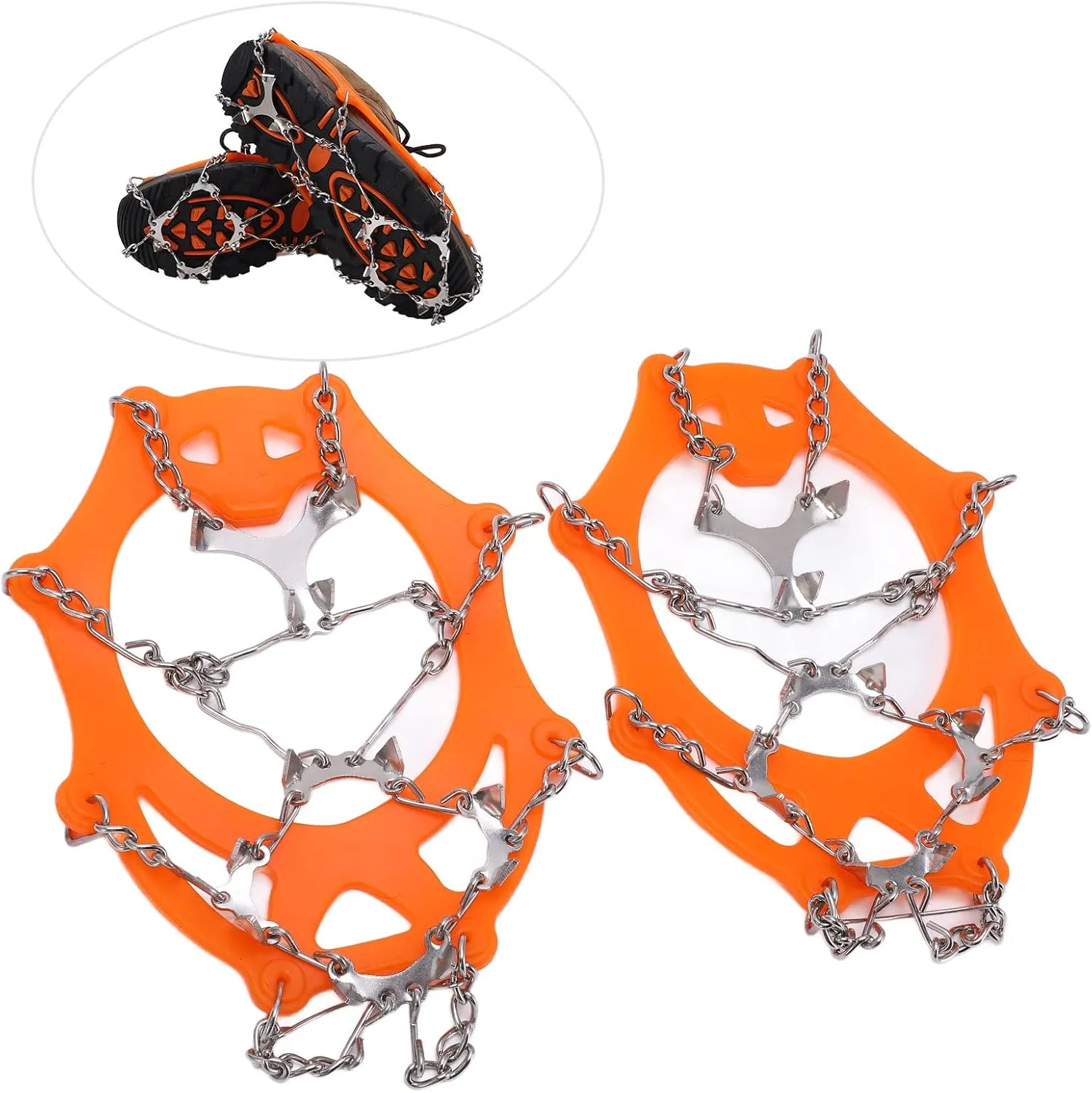 Crampons for Hiking, for Hiking 12 Tooth Spikes with 2Pcs for Mountaineering