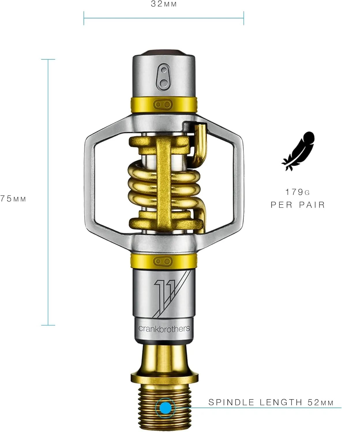 Crankbrothers Eggbeater MTB Clip-in Pedals - Minimal, Lightweight XC/Gravel Pedals