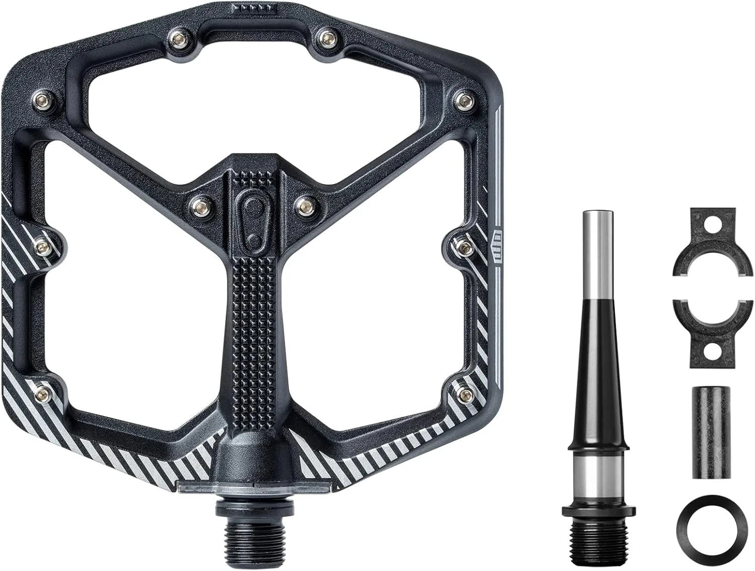 Crankbrothers Stamp Flat MTB Pedals - Size-Specific, Lightweight, Versatile, Durable Bike Pedals