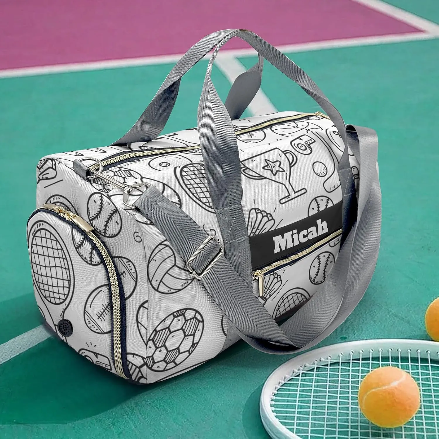 Custom Duffel Bag Sports Game Ball Compact and Convenient: Fitness Bags for the Modern Traveler