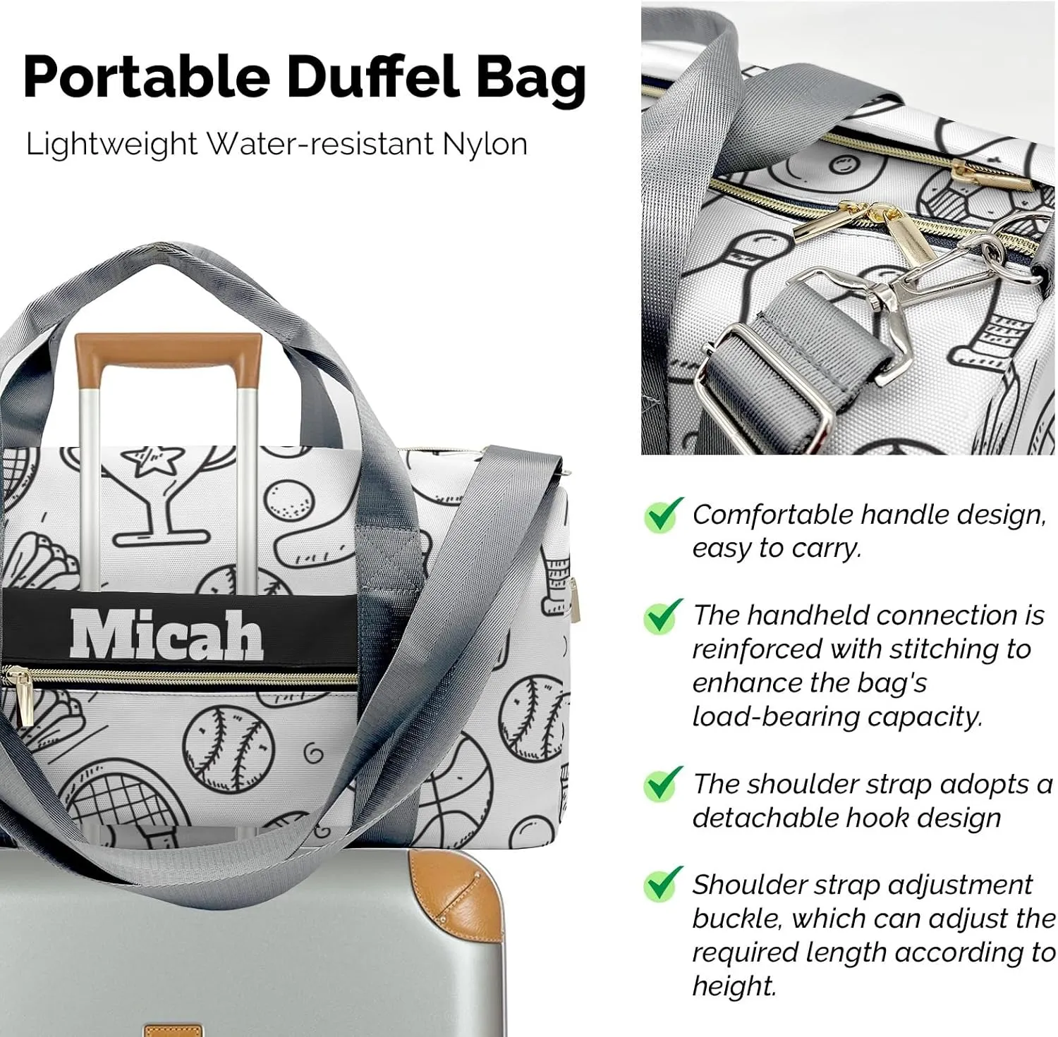 Custom Duffel Bag Sports Game Ball Compact and Convenient: Fitness Bags for the Modern Traveler