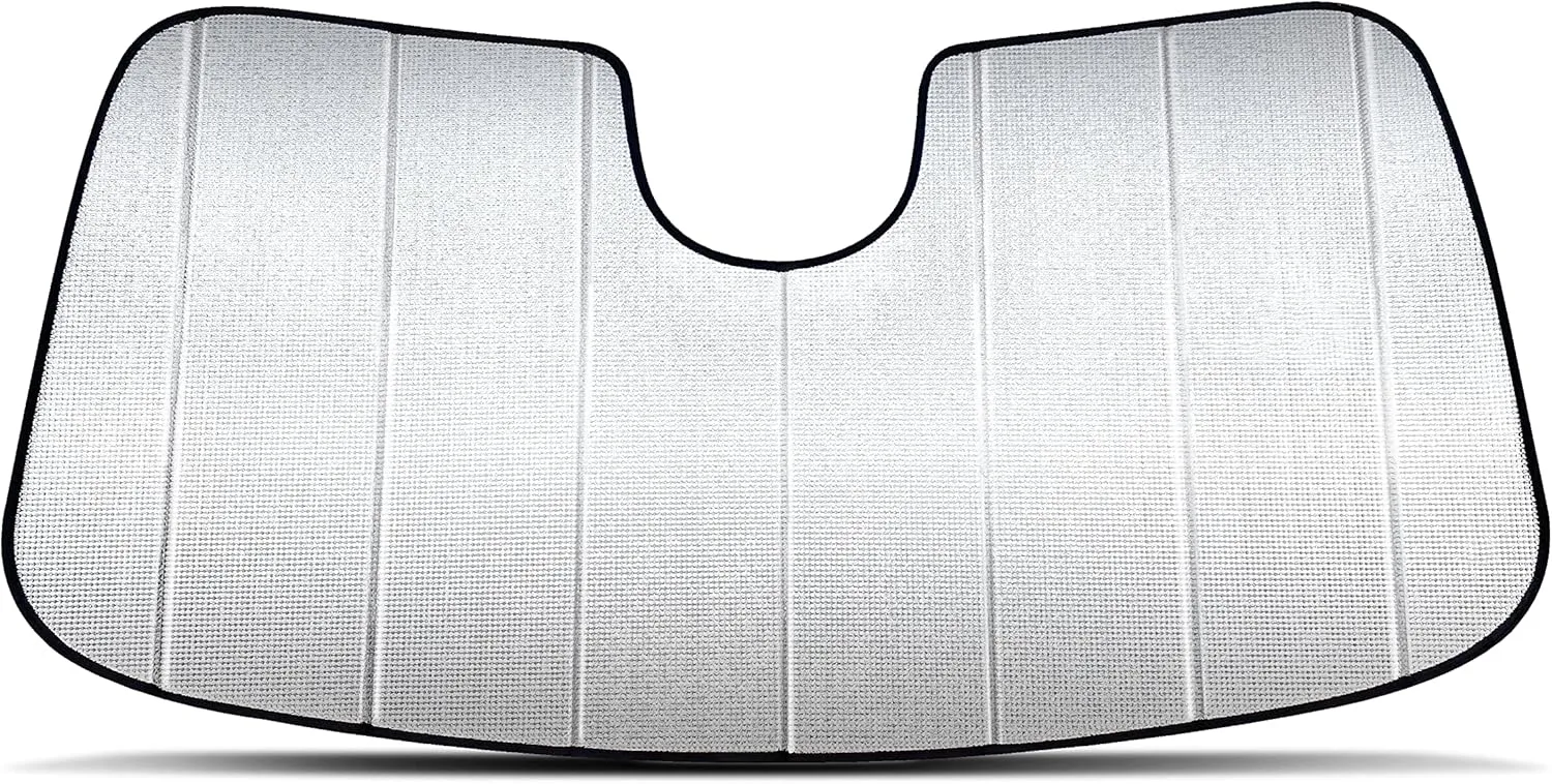 Custom Fit Windshield Foldable Sunshade for 2022 2023 2024 2025 Audi Q4 E-tron Etron SUV (for Q4 SUV Models ONLY), Compact Sun Shade Block UV Rays Visor Protector Folding Dual-Purpose (Made in USA)