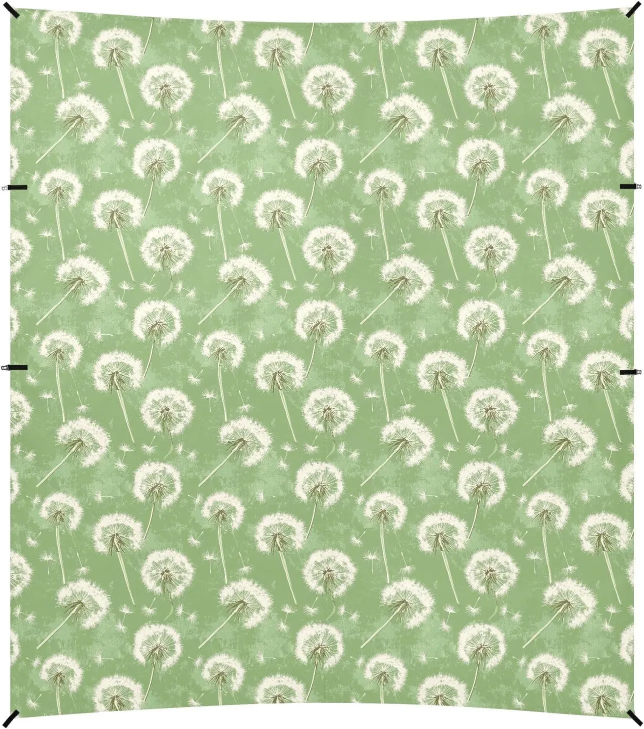 Dandelion Grass Green Beach Cabana UPF50  Easy Setup Sun Shelter with Sandbags & Sand Shovel for Camping, Picnics, Backyard