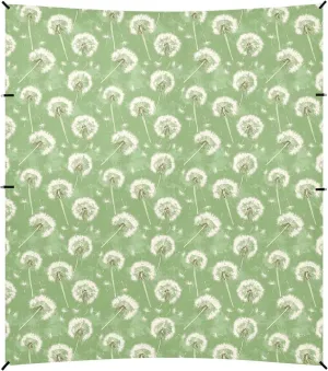 Dandelion Grass Green Beach Cabana UPF50  Easy Setup Sun Shelter with Sandbags & Sand Shovel for Camping, Picnics, Backyard