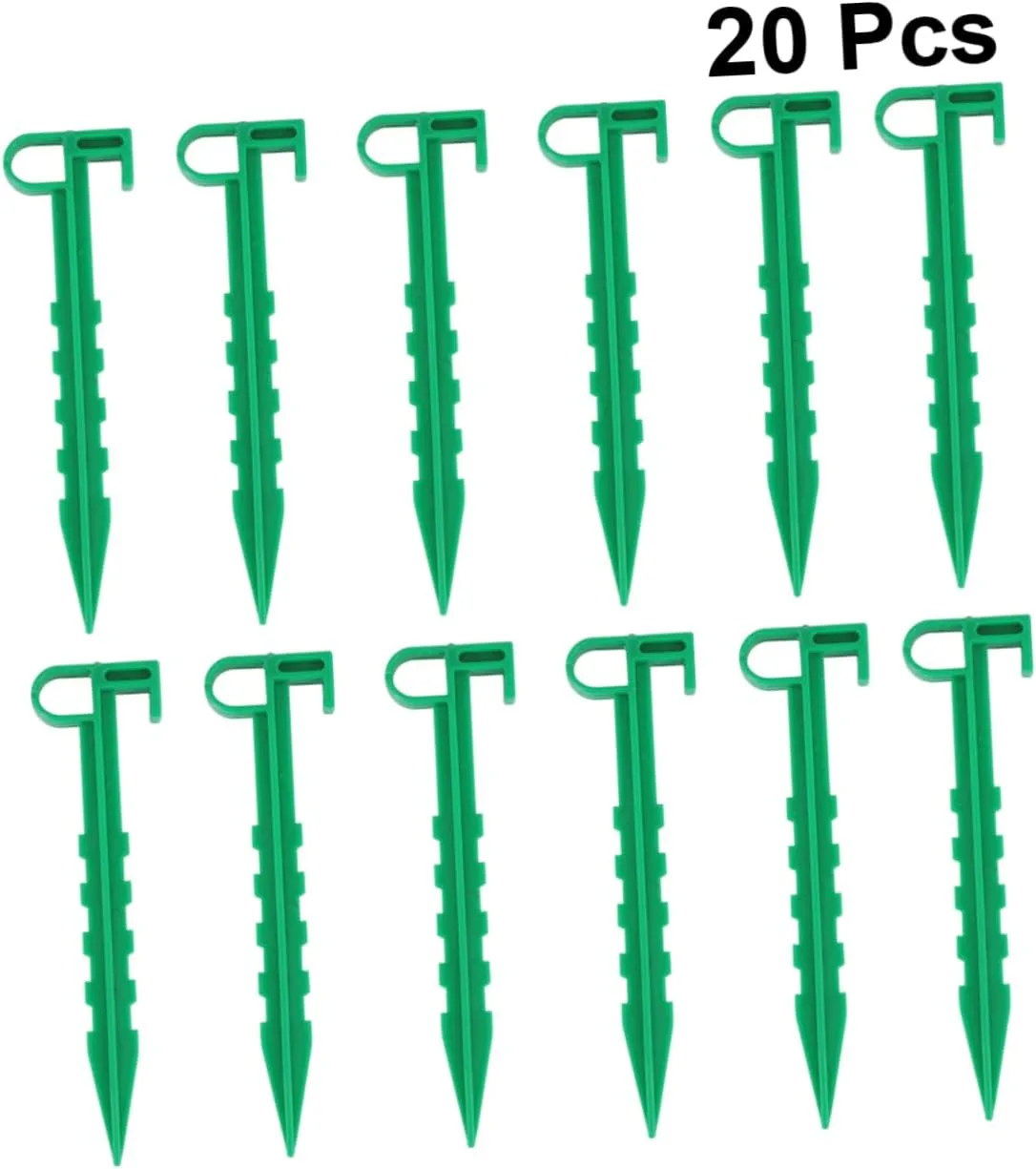 DECHOUS 3sets Durable Plastic Tent Stakes Heavy Duty Pegs for Outdoor Camping Gardening Canopy Awning Portable Ground Anchor for Stable Support Easy Operation 20pcs*3