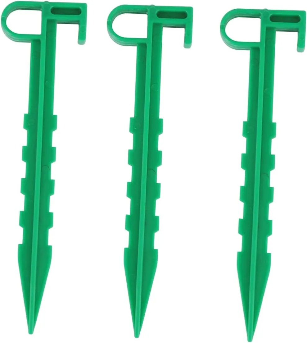 DECHOUS 3sets Durable Plastic Tent Stakes Heavy Duty Pegs for Outdoor Camping Gardening Canopy Awning Portable Ground Anchor for Stable Support Easy Operation 20pcs*3