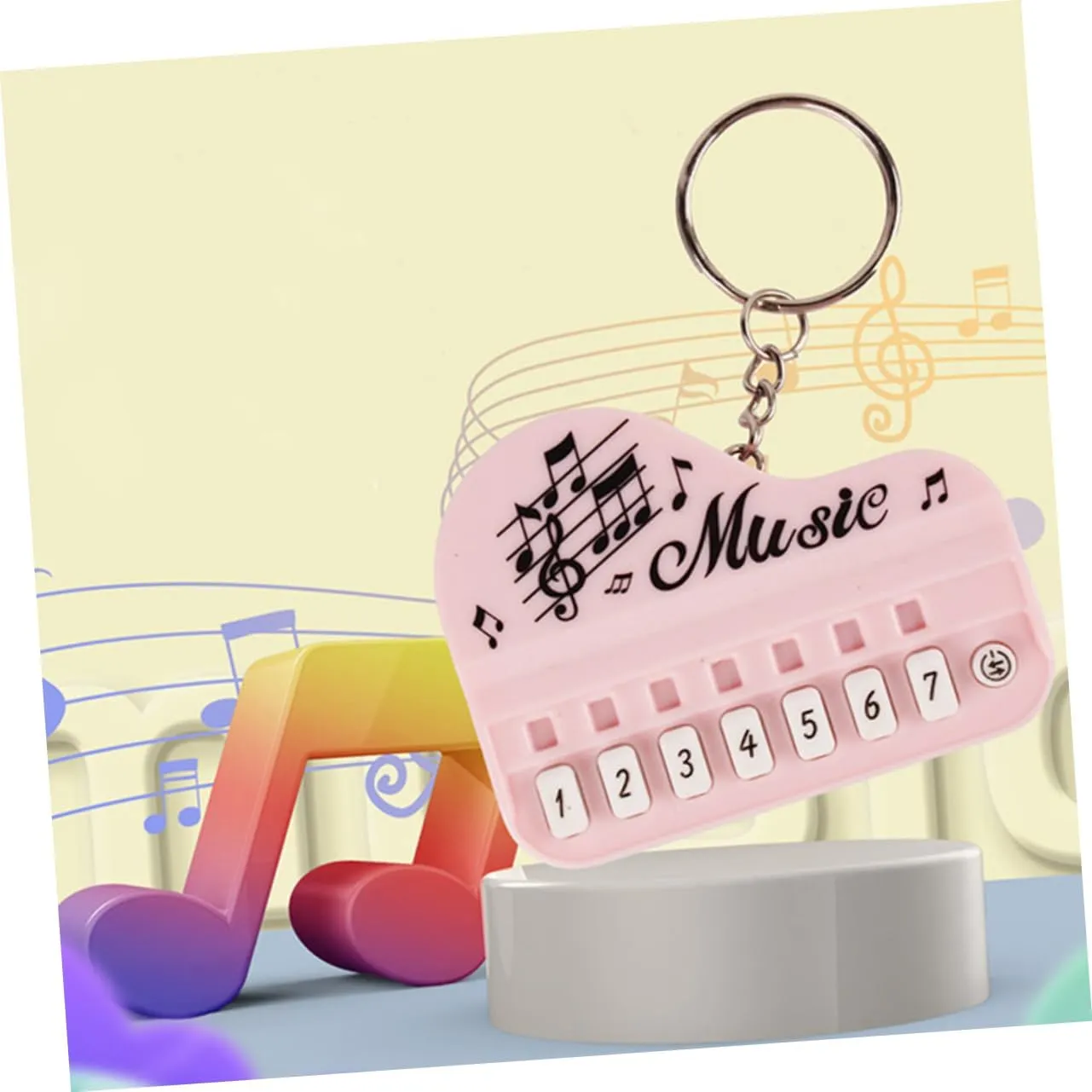 Decorative Piano Keychain Pendant Chic Music Keychain Portable Electronic Keyboard Key Ring Stylish Bag