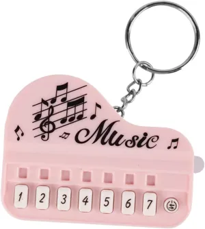 Decorative Piano Keychain Pendant Chic Music Keychain Portable Electronic Keyboard Key Ring Stylish Bag