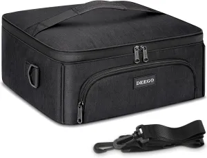 DEEGO Smell Proof Bag, Portable Smell Proof Case with Detachable Shoulder Strap and Removable Dividers