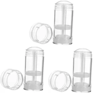 Didiseaon 3pcs Refillable Lip Balm Tubes Portable Empty Lipstick Containers for Lip Gloss Creams and Lotions Transparent Holders for Travel and Daily Use