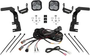 Diode Dynamics Stage Series Backlit Ditch Light Kit compatible with Chevrolet Colorado 2023-2025, SS3 Pro White Combo