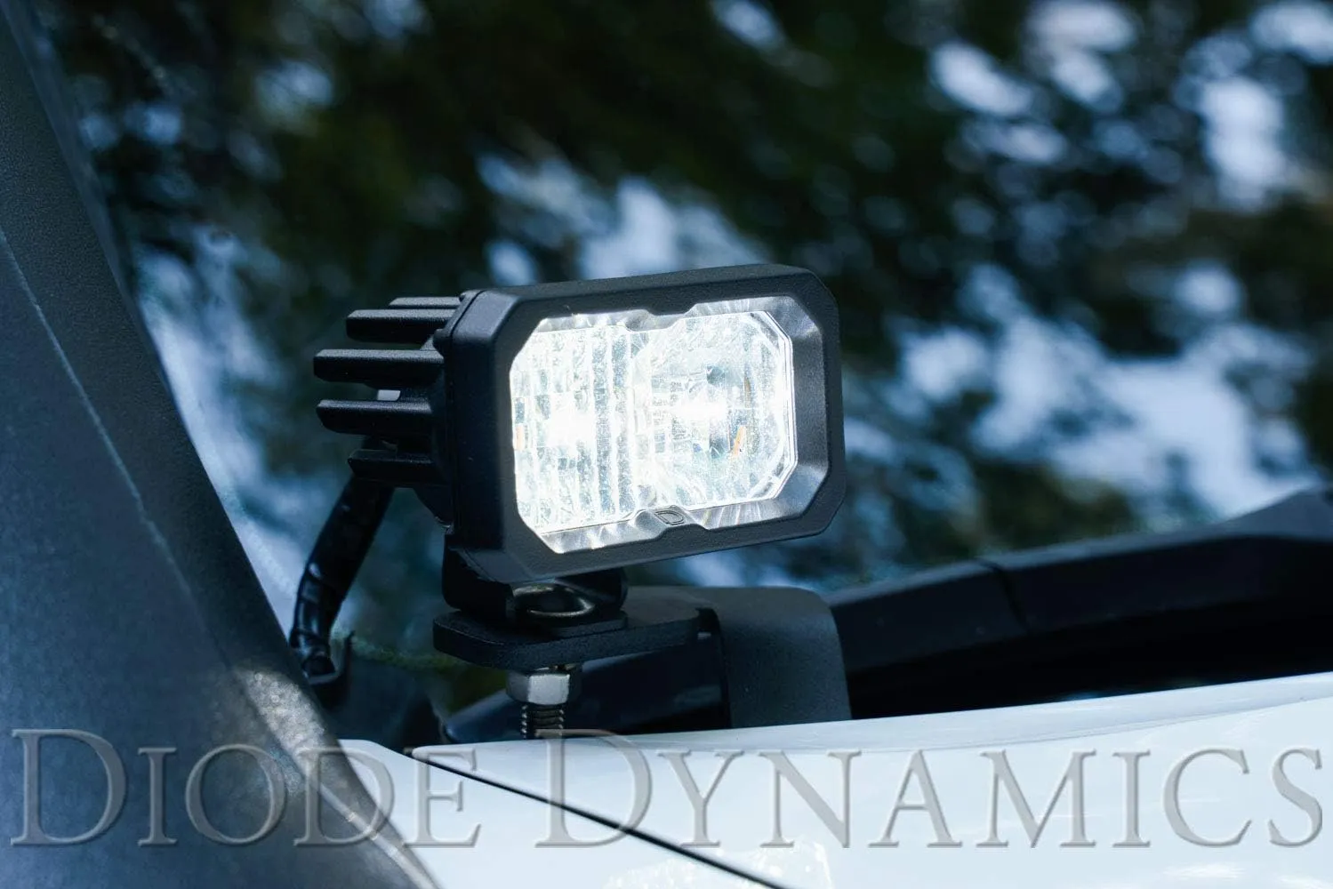 Diode Dynamics Stage Series Backlit Ditch Light Kit compatible with Toyota Tacoma 2016-2023, SS3 Sport Yellow Combo