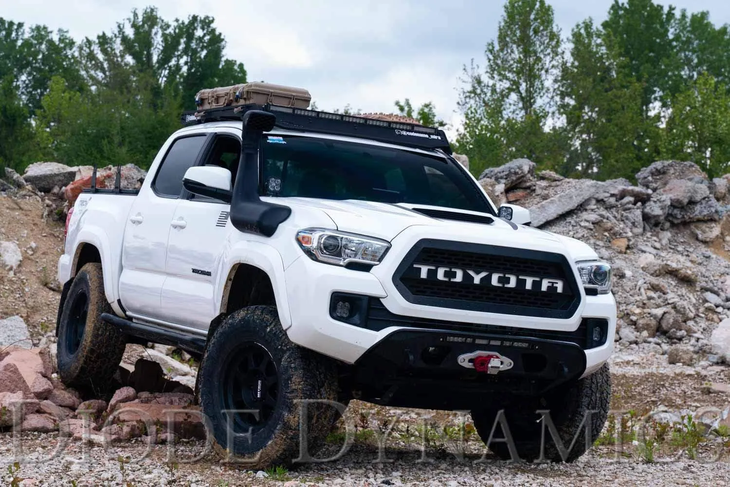 Diode Dynamics Stage Series Backlit Ditch Light Kit compatible with Toyota Tacoma 2016-2023, SS3 Sport Yellow Combo