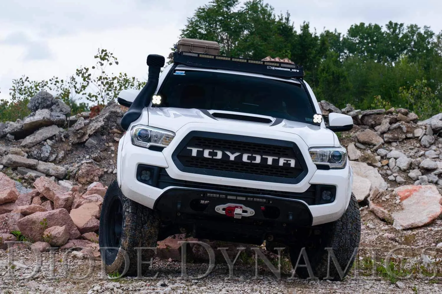 Diode Dynamics Stage Series Backlit Ditch Light Kit compatible with Toyota Tacoma 2016-2023, SS3 Sport Yellow Combo