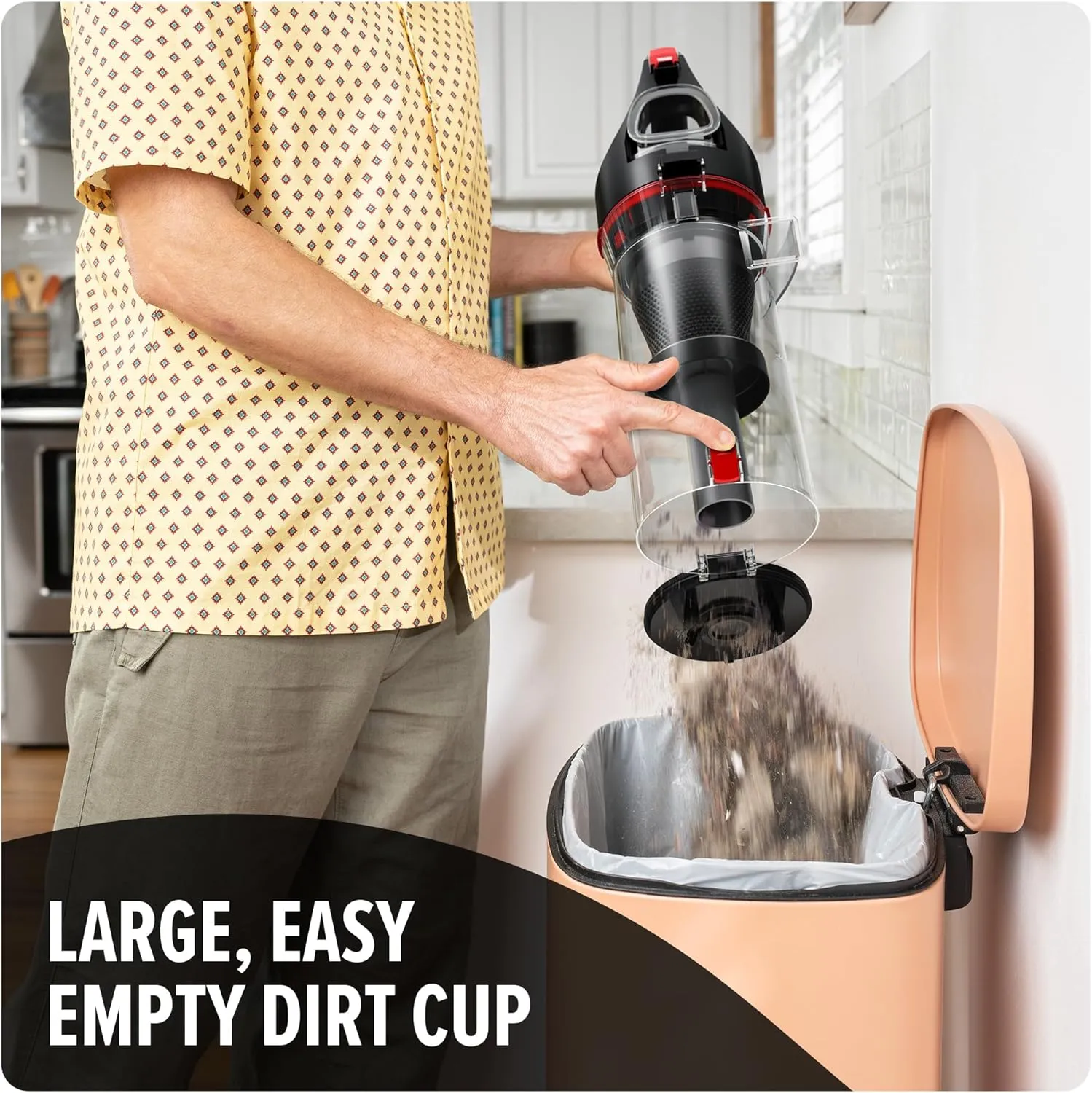Dirt Devil Multi-Surface  Upright Bagless Vacuum Cleaner for Carpet and Hard Floor, Powerful, Lightweight, Corded Vacuum Cleaners for Home Use