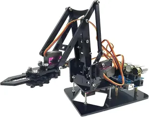 DIY Acrylic Robot Arm Robot Claw Kit 4DOF Toys Mechanical Grab Manipulator